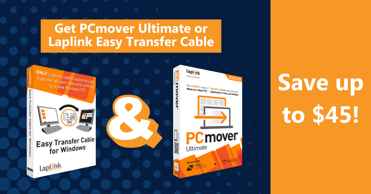 Get PCmover Ultimate or Laplink Easy Transfer Cable-1